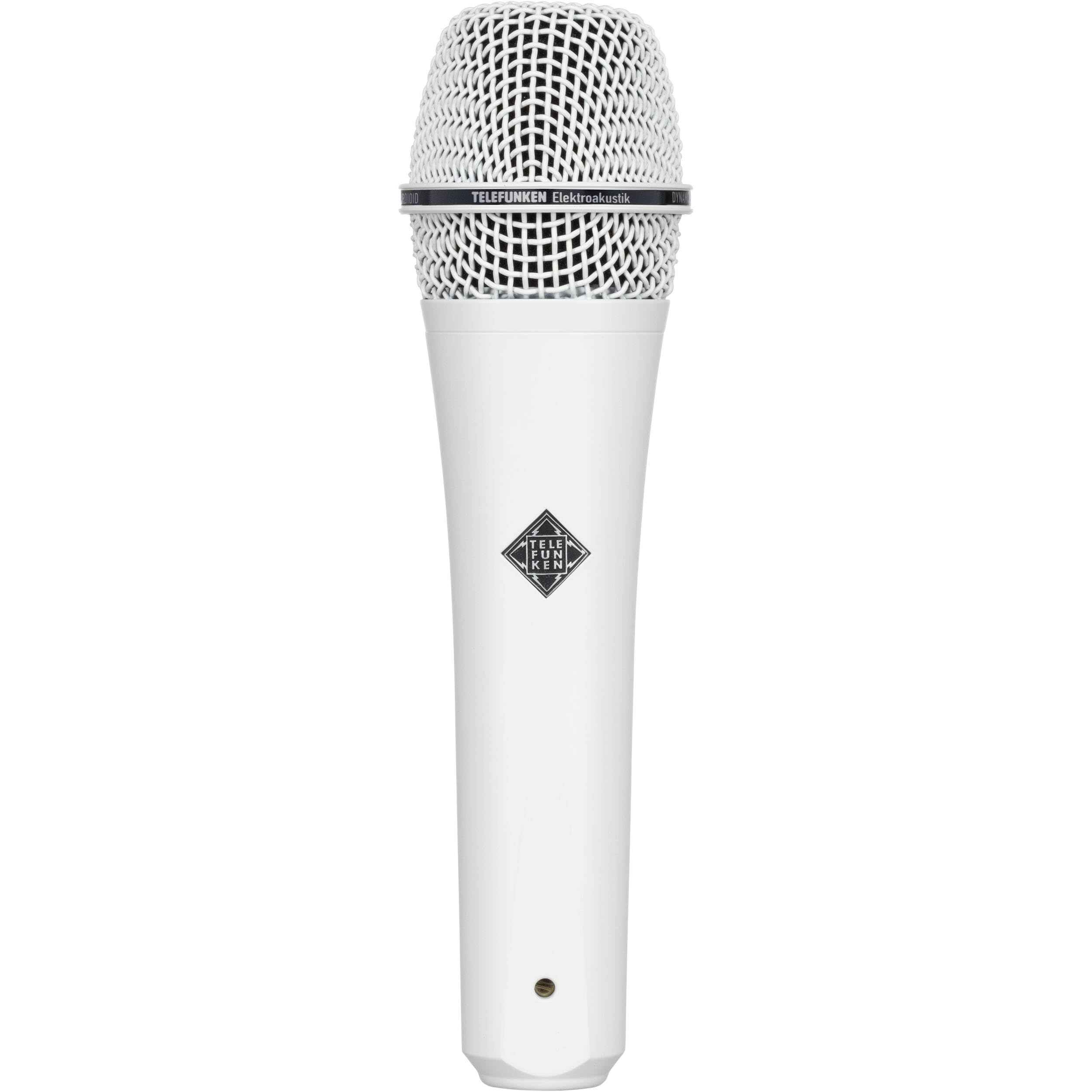 Telefunken M80 White Dynamic Handheld Vocal Microphone with On-Stage MS7701B Boom Microphone Stand and Professional Grade XLR Cable
