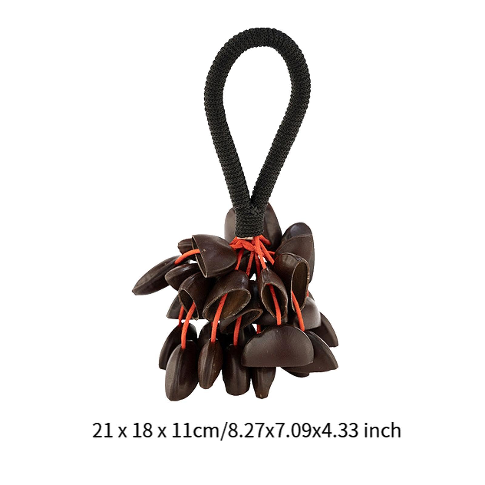 Shell Nut Shaker Percussion Instrument à Main En Bois Noix Naturelle Maracas Clochette Éducative Adaptée pour Enfants Enseignants Décoration Intérieur, D