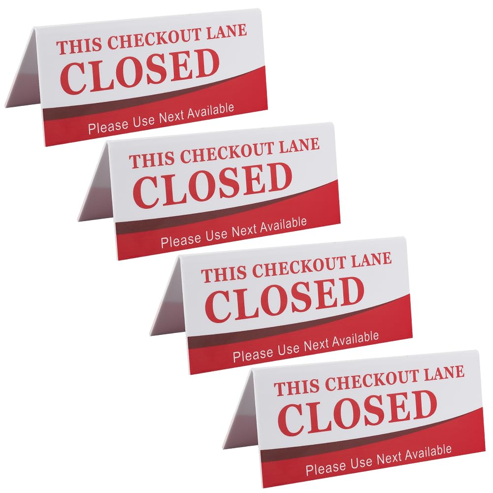 Amazon | OLYCRAFT 4個 レジ休止中 卓上プレート 英字看板 受付 サイン