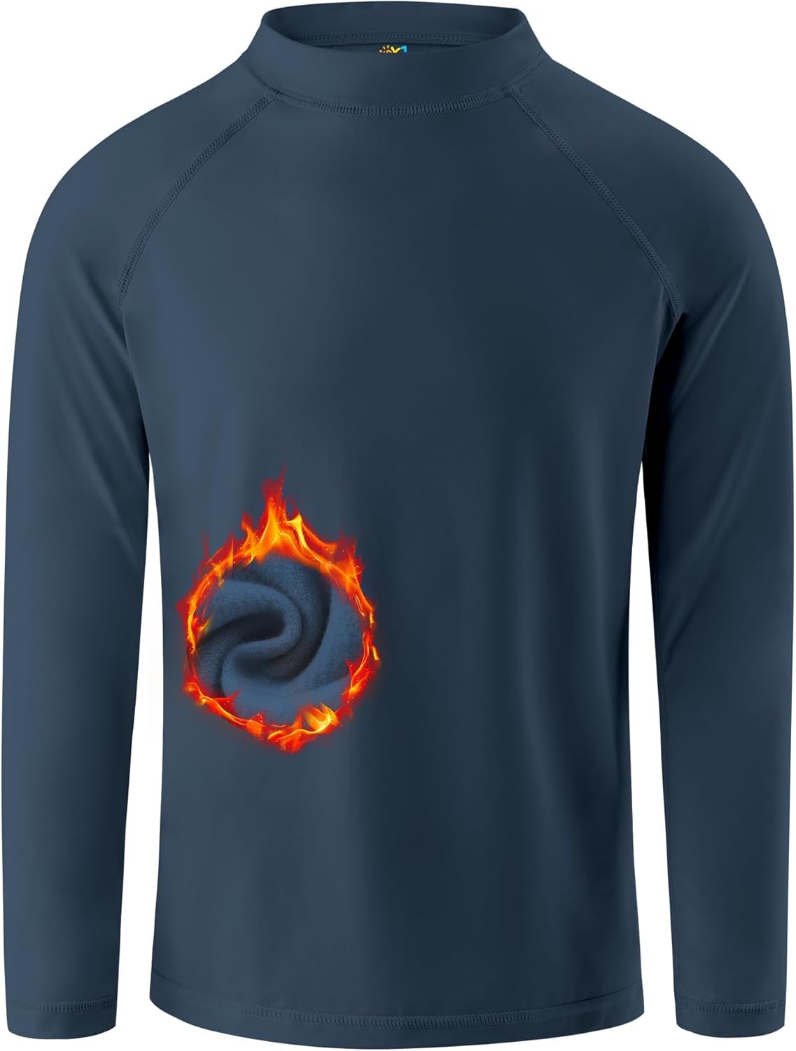 OYJ Youth Boys Compression Thermal Shirt Long Sleeve Fleece Lined Athletic Baseball Football Undershirts Sports Base Layer