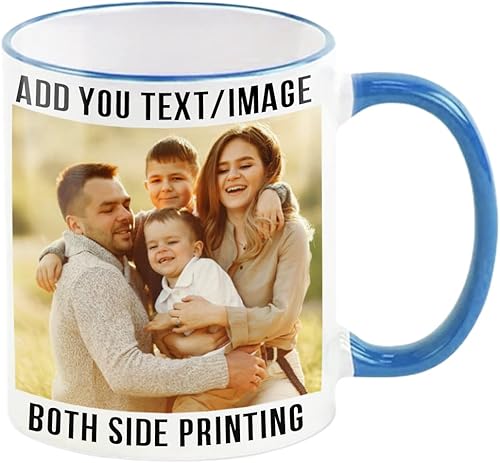 Miniatura 61 de Taza de café personalizada, regalo personalizado, taza de cerámica con foto, imágenes o texto, novedad de tazas personalizadas, perfecta para Borde