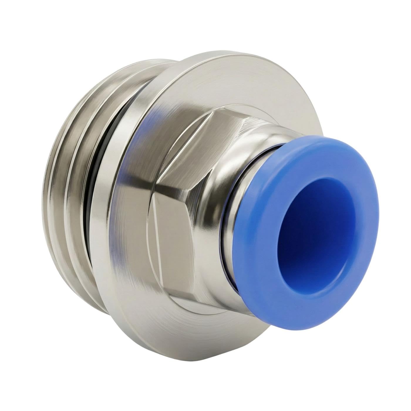 Conector neumático de 8mm con rosca 1/2 Lumonic para manguera de aire comprimido en talleres
