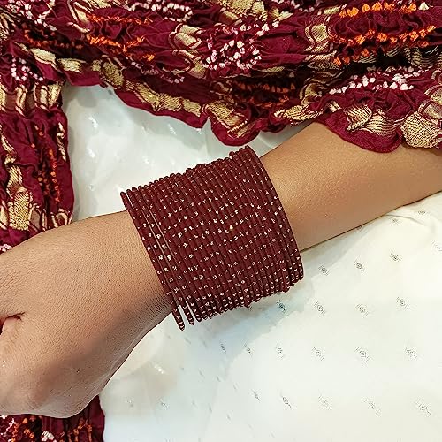 Efulgenz Indian Bangles Set Bollywood Plain Metal Bangle Bracelets Costume Jewelry For Women & Girls (Set Of 24) Valentines Day Gifts For Her Anniversary Birthday Jewelry For Women Mom Wife Girlfriend Valentines Jewelry #TOP2
