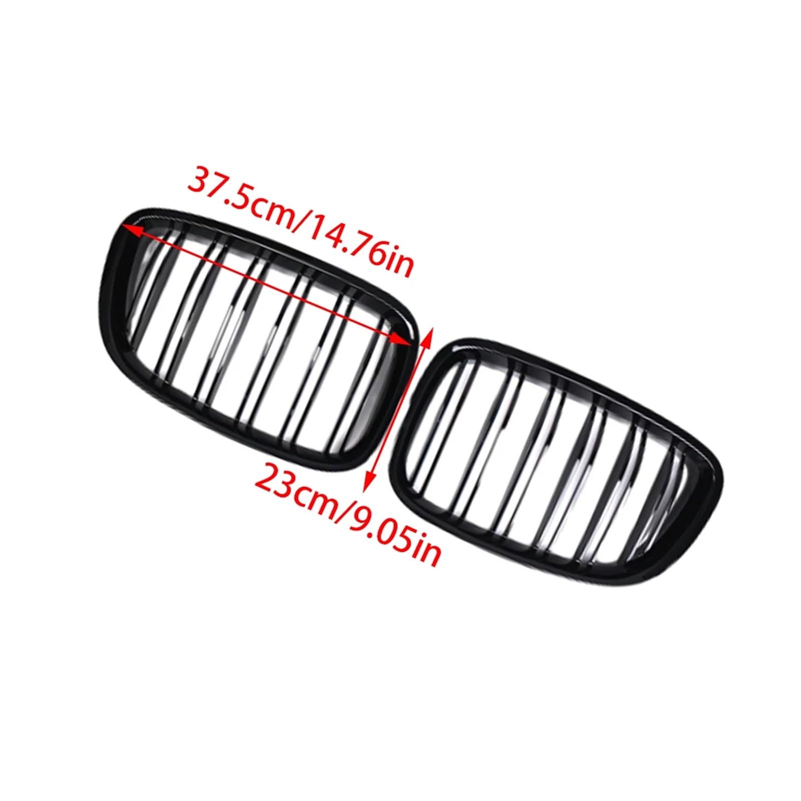Przedni zderzak samochodu Nerka Grill Racing Grill Podwójne listwy Błyszcząca czerń Do serii 5 GT F07 2010 2011 2012 2013 2014 2015 2016(Dual Slats)