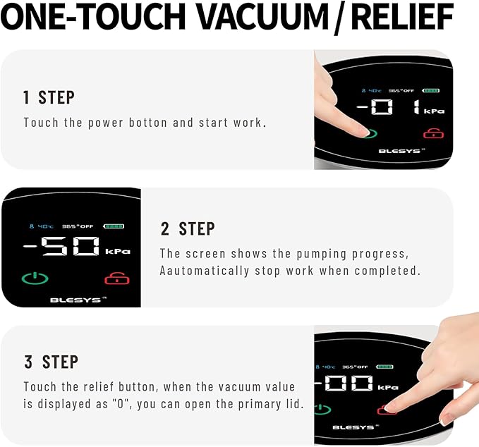 Botes de Café al Vacío BLESYS, Acero Inoxidable, 1.8L, Plata miniatura 7