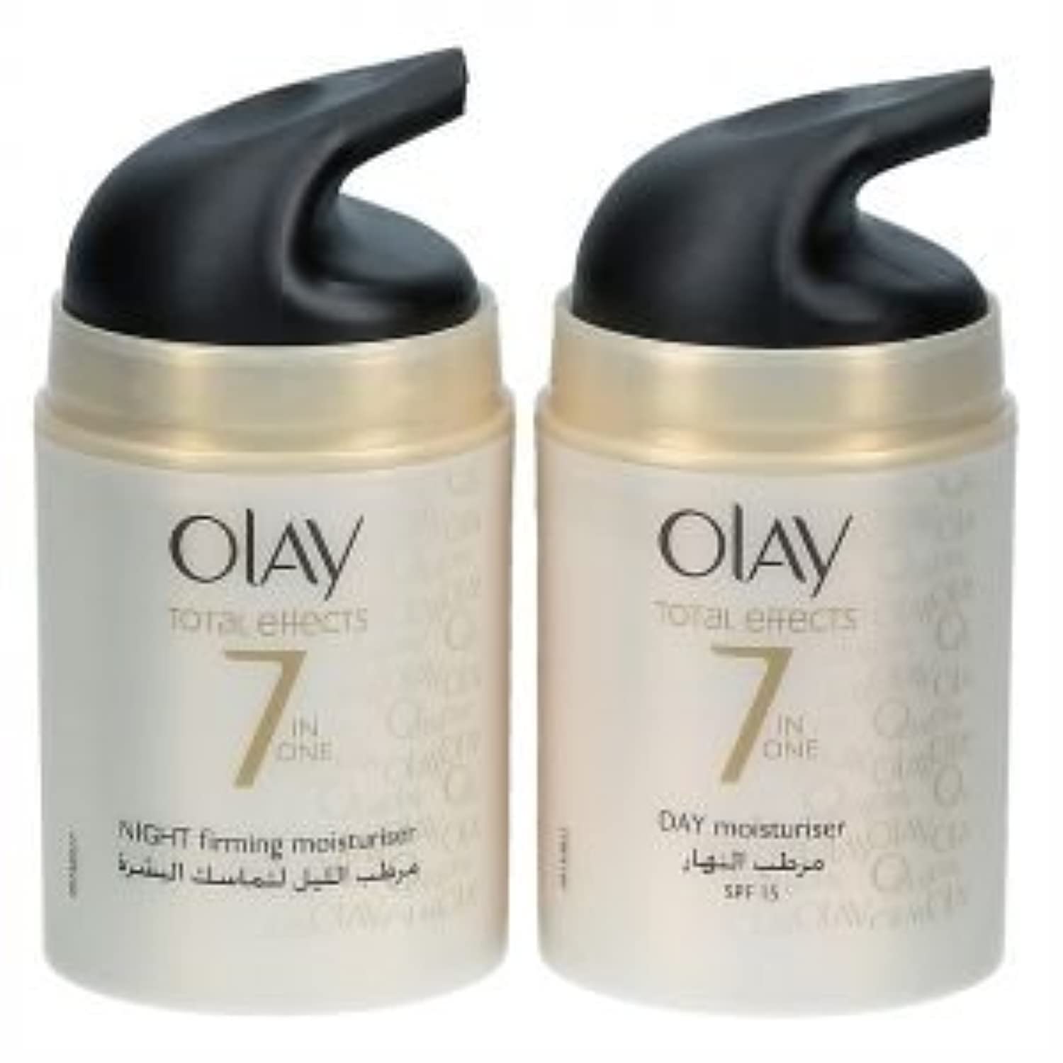 Olay Face Moisturizer Day & Night (pack of 2): Total Effects Anti-Ageing Day Cream, 50g + Firming Night Cream, 50g