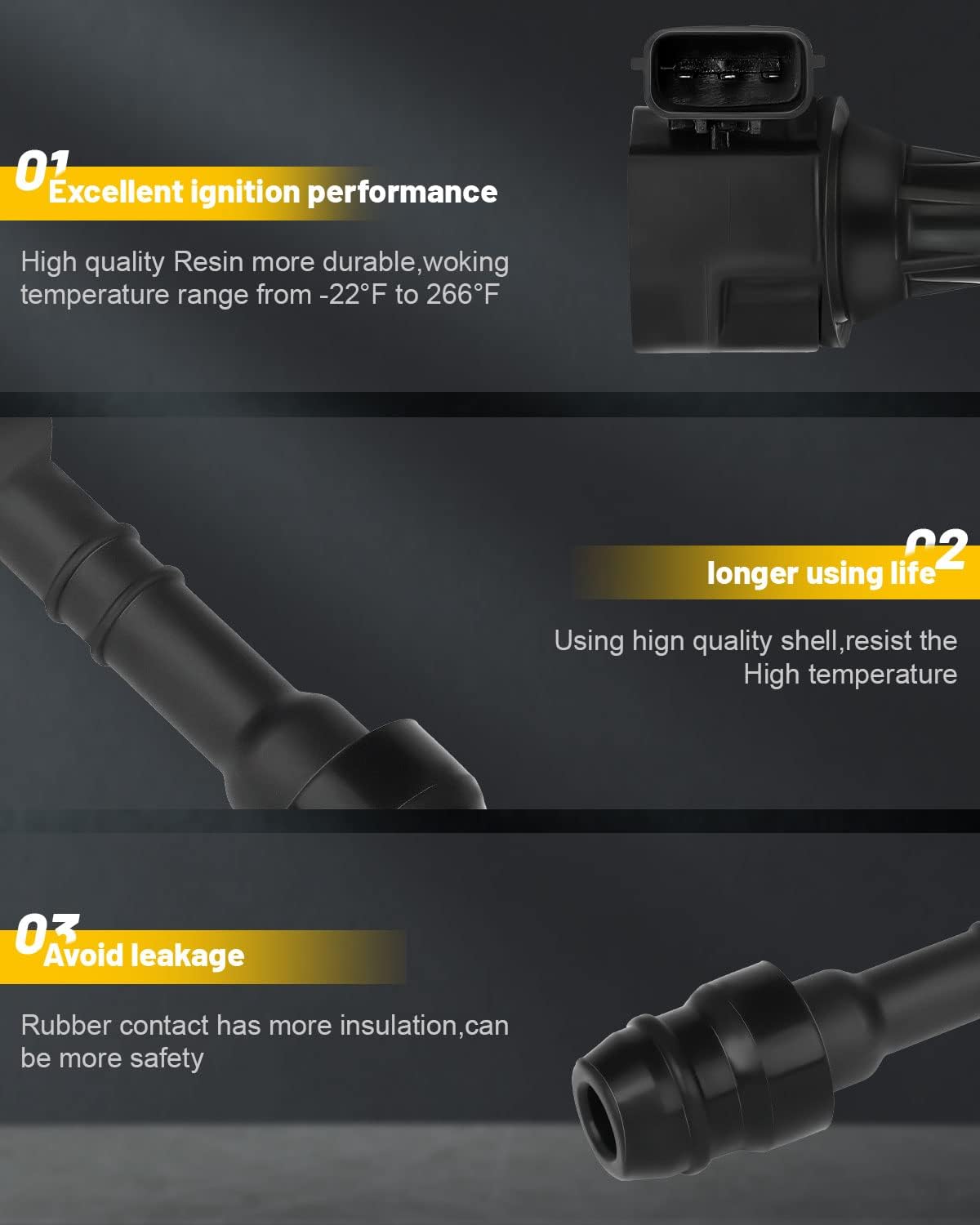 OCPTY Ignition Coil Coils Pack iridium Spark Plugs fits UF-349 5C1403 2002-2012 for Nissan for Infiniti for Maxima for Murano for Pathfinder for Quest for Altima Q4 350z FX35 G35 set of 6