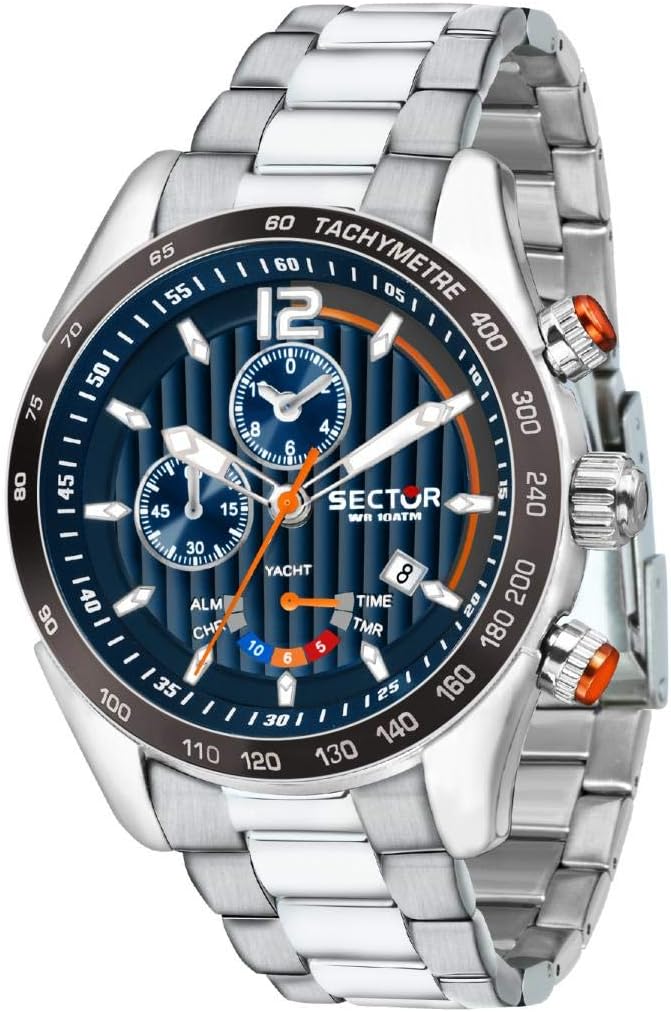 SECTOR Mens Chronograph Quartz Watch with Stainless Steel Strap R3273794010