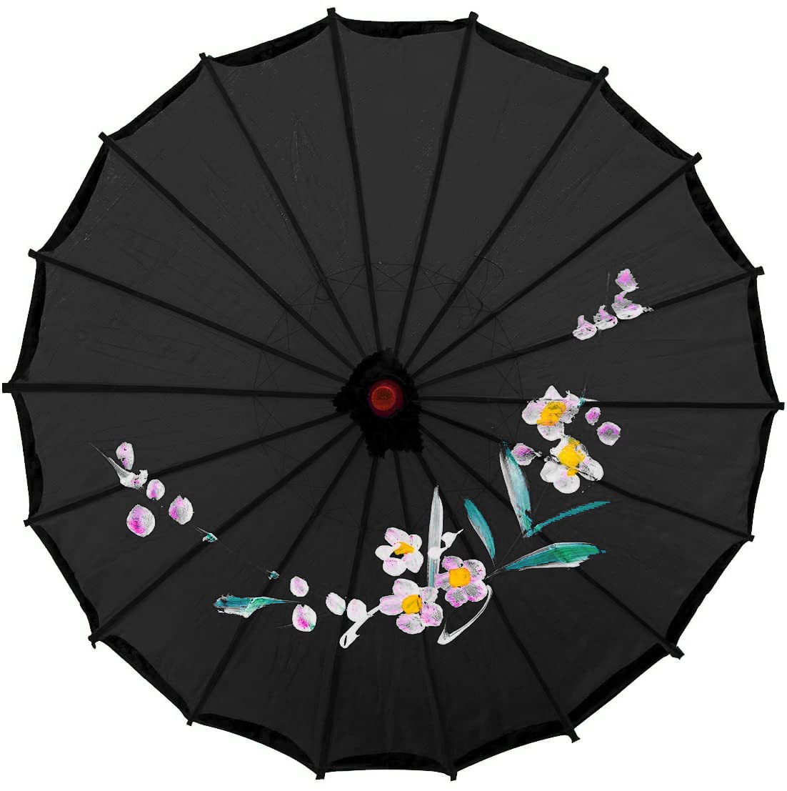 TIPTOP DECORATION Parasol Japanese Traditional Umbrella (33 Inch) (Authentic) (Handmade) (1 Piece) (Black) 1