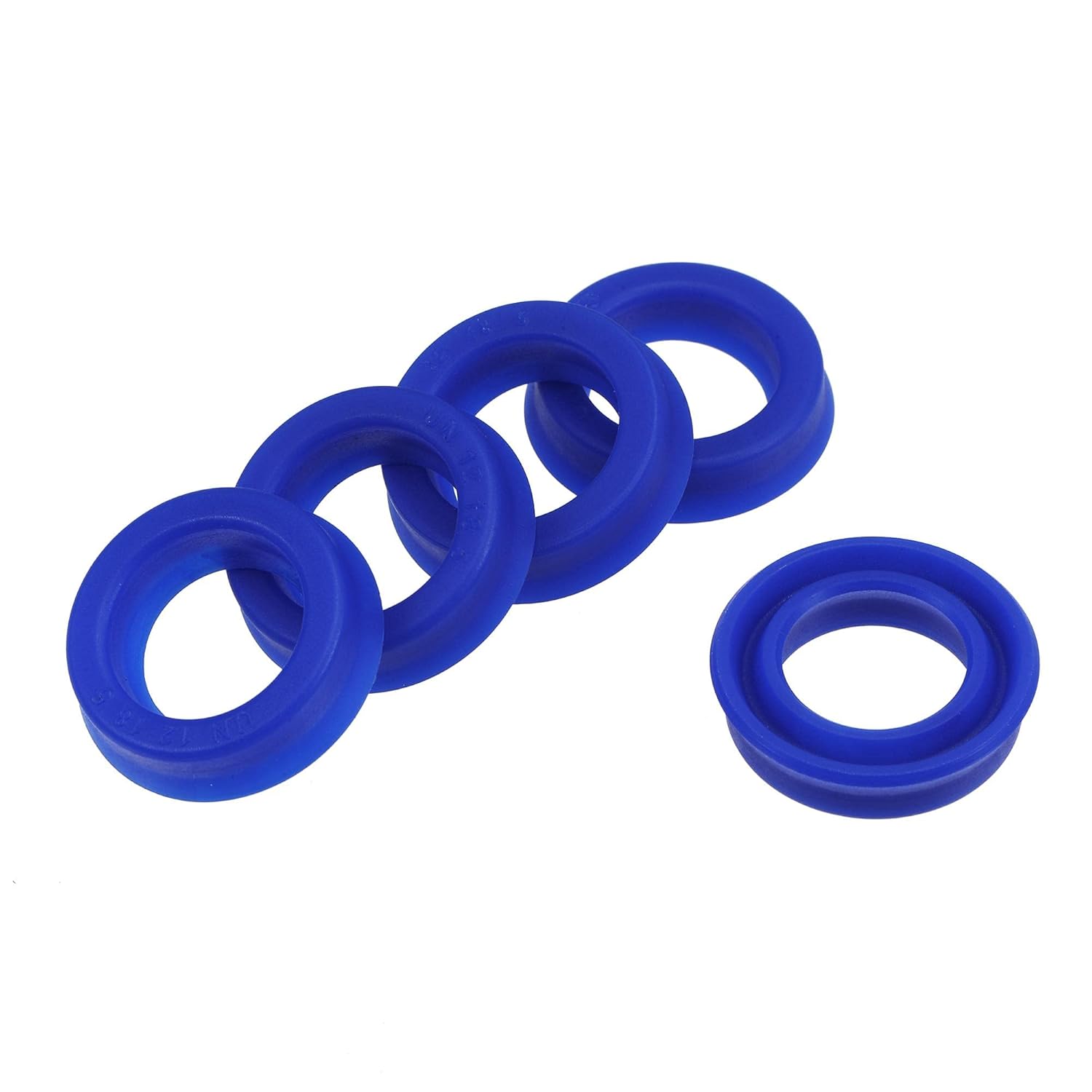 uxcell UN Radial Shaft Seal 12mm ID x 18mm OD x 5mm Width PU Oil Seal, Blue Pack of 5