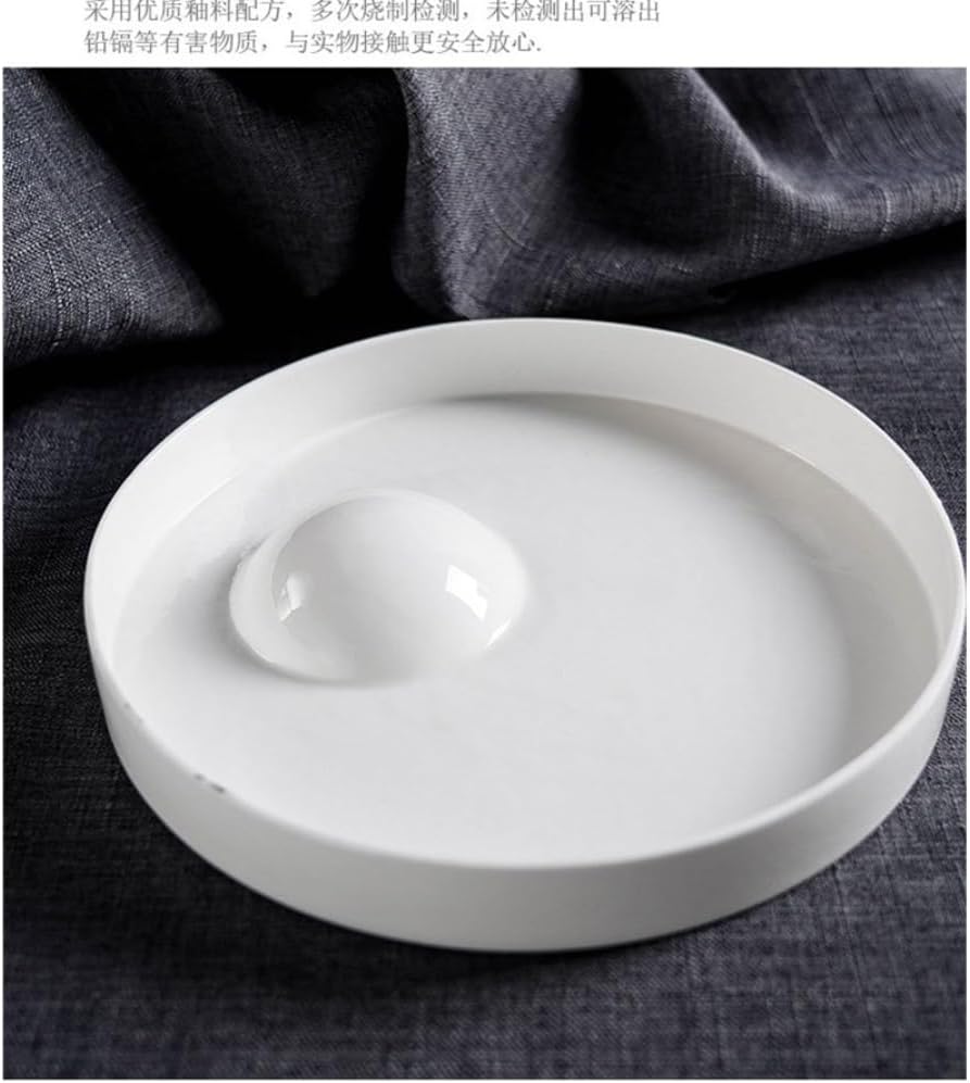 Dinner Plates Ceramic Round Plate for Molecular Gourmet, Fruit Salad, Western Restaurant