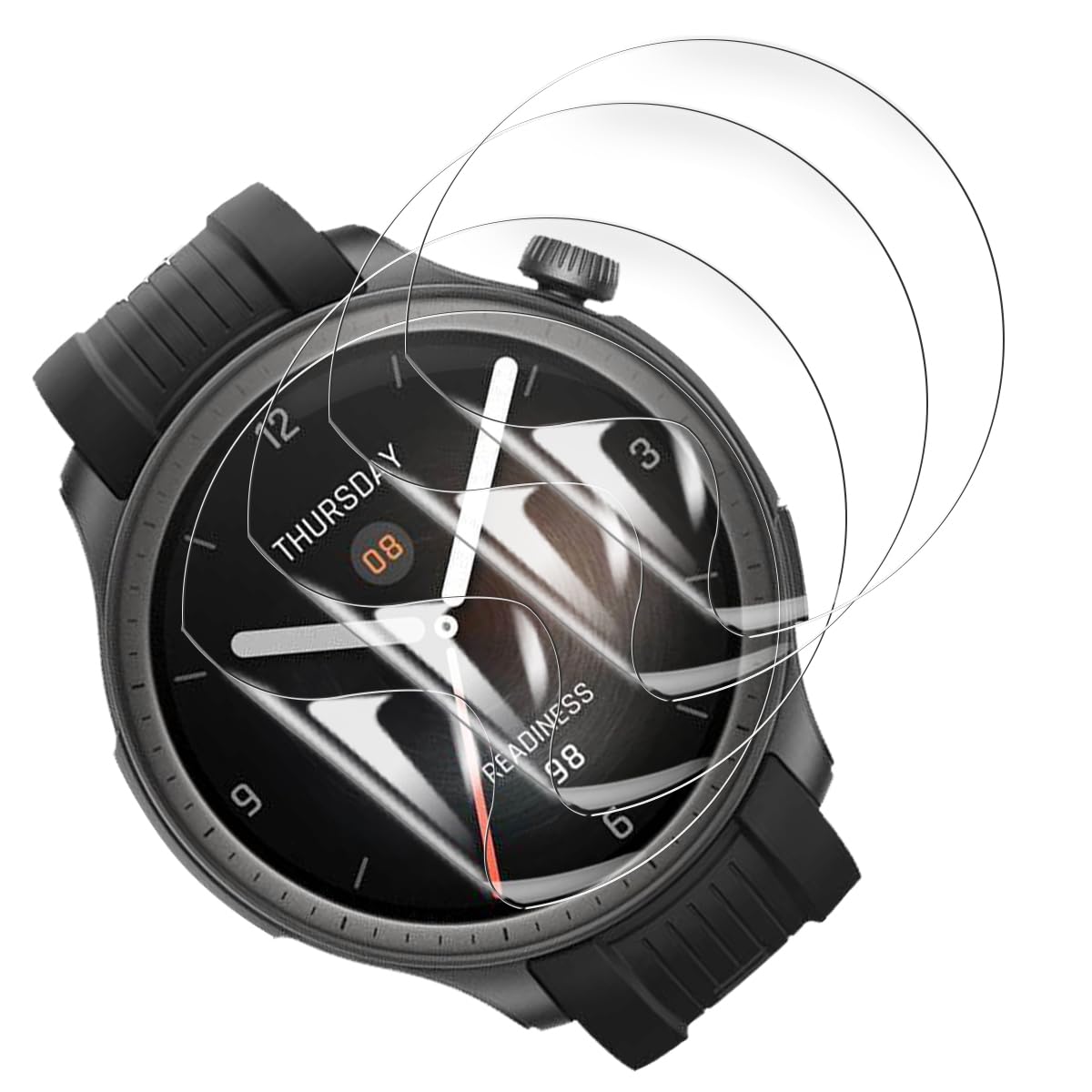 [4 Pack Protector de Pantalla para Amazfit Balance [No Cristal Templado] Hidrogel Flexible [Anti-arañazos], HD TPU Película Protectora para Amazfit Balance