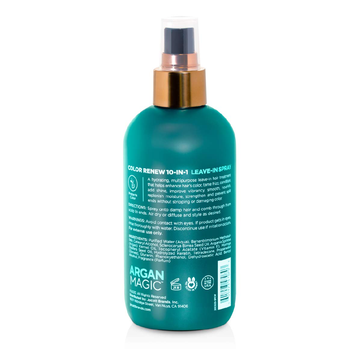 Argan Magic Color Renew 10-in-1 Leave in Conditioner – Multipurpose Spray | 10 Benefits for Color Treated Hair | Hydrates, Enhances Color | Enriched with Argan Oil | Made in USA | Paraben Free (8 oz) : Beauty & Personal Care
