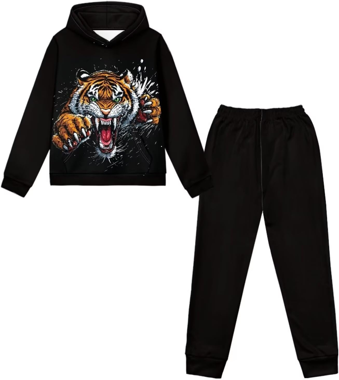 Boys Outfits Size 6-16 Youth Sets Long Sleeve Pullover Sweatshirts Set Kids Breathable Sweatpants with Pocket