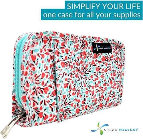 Vista 101 de Sugar Medical Estuche de suministro para diabetes Bolsa de viaje para suministros médicos Organizador de medidor de glucosa Productos