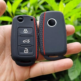 for VW Car Key Cover,3 Buttons Silicone Key Case Protection