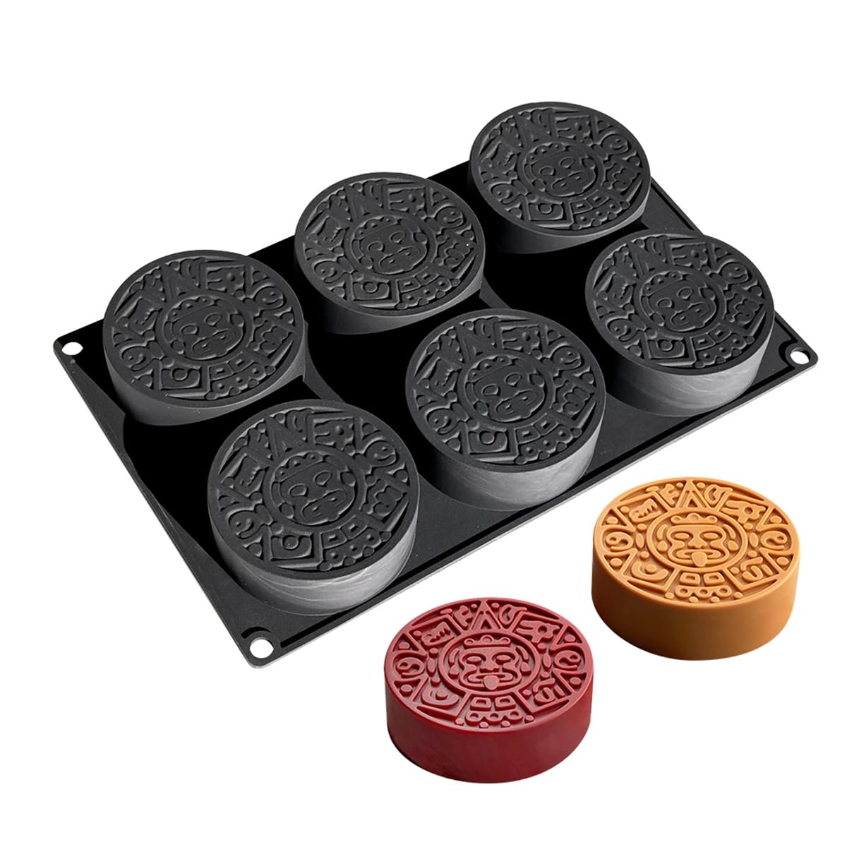 mostsom Moule en silicone 3D cylindrique 6 cavités pour chocolat, mousse, gelée, pudding, dessert (B_ cylindre)