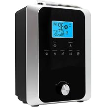 Home Alkaline Water Filter, Up to -800mV ORP, PH 2.8-11.2 Water Purifier Machine, Auto-Cleaning, Countertop or Wall-Mounted Design Black