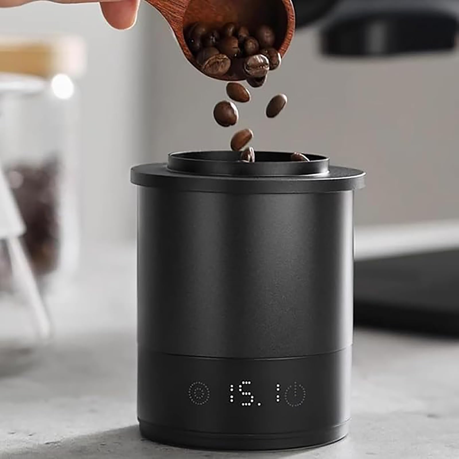 Cyfrowa waga do espresso do precyzyjnego ważenia, kubek dozujący z dokładnością 0,1 g z otworem 58 mm – idealne narzędzie kuchenne do espresso i kawy