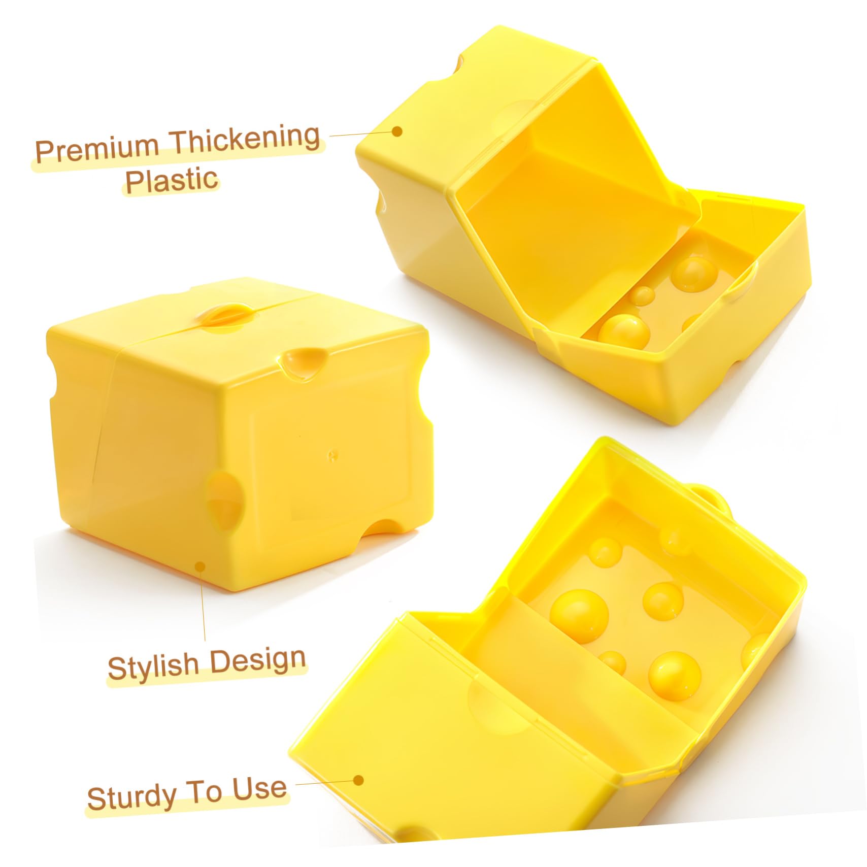 Tookie Frischkäse-Aufbewahrungsbox Mit Butterschneider – Gelb, 8x10x10,5 Cm, Luftdicht, Für Kühlschrank