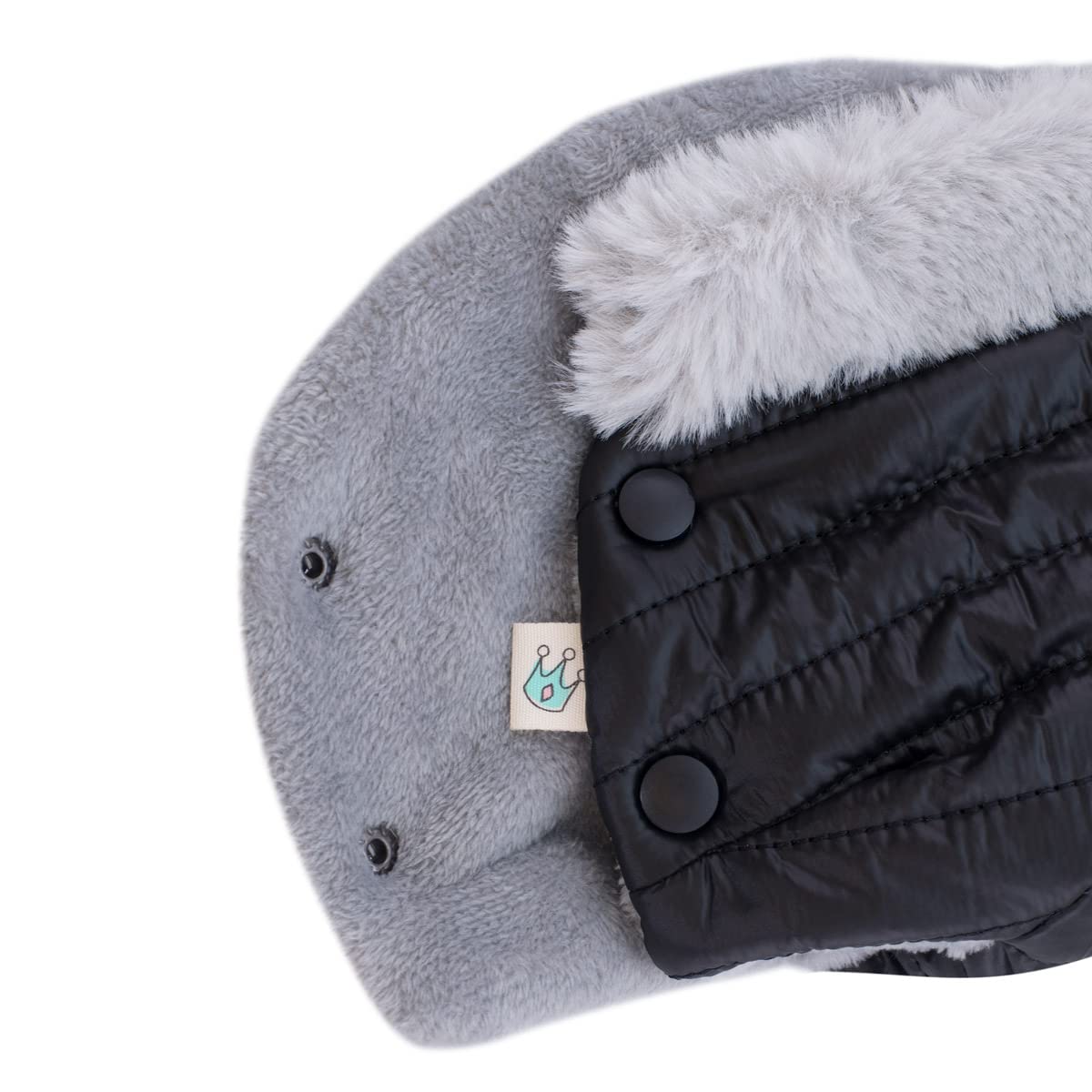 JYOKO KIDS Calentador de Manos para Cochecito Universal Manoplas Carro Bebe 100% Impermeable con Forro Interior Polar (Black)