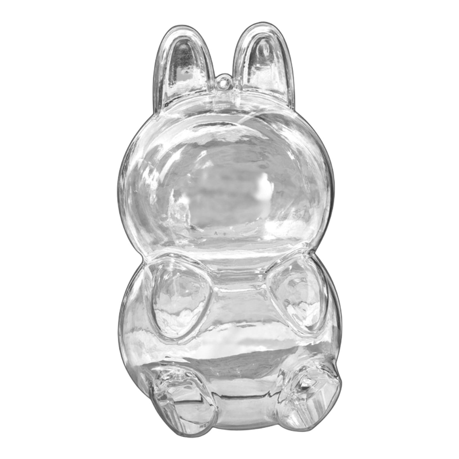 YROHGKPN Clear Acrylic Figure Display Case with Silicone Chain for Plush Doll Dustproof Plush Doll Figure Carrying PVC Collectible Display