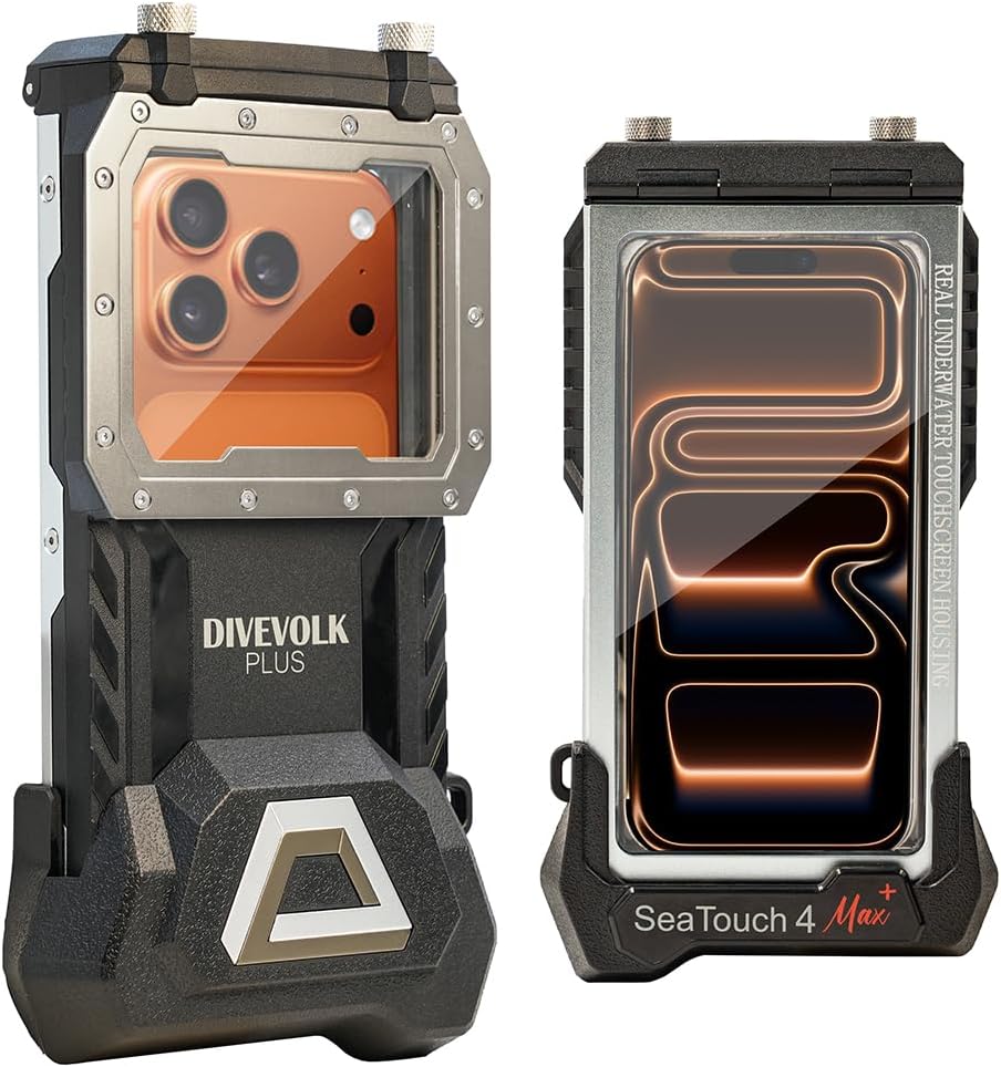 DIVEVOLK Seatouch 4 Max Plus Underwater Touchscreen housing compatiable for iPhone 17Pro/17Pro Max