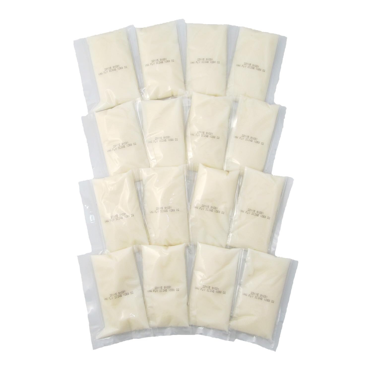 Clown Global Brands Vanilla Icing | 16ct - 2oz Packets per Case | Tear Open Built in Spout | Gluten Free | Vegan | Perfect for Decorating Cookies, Cinnamon Buns, & Gingerbread Houses | RSPO Certified