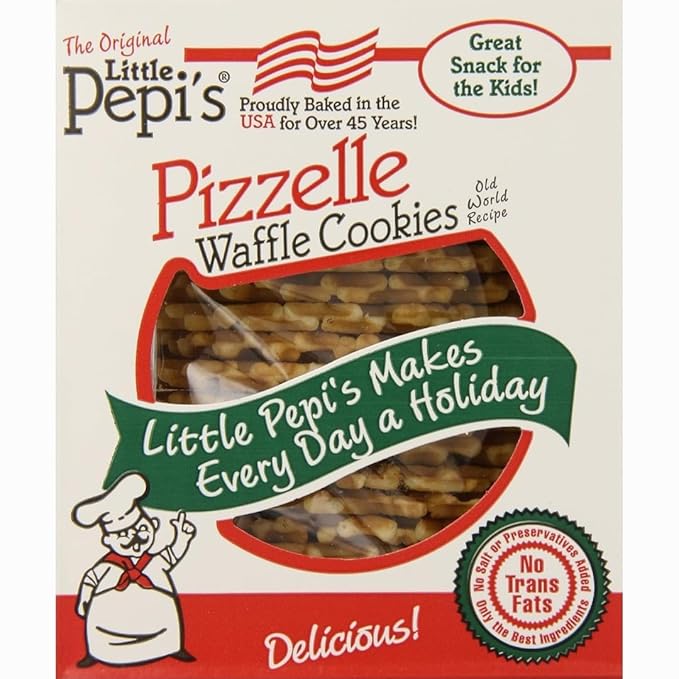 Little Pepi's Pizzelles Vainilla, Galletas Waffle Italianas 198g miniatura 3