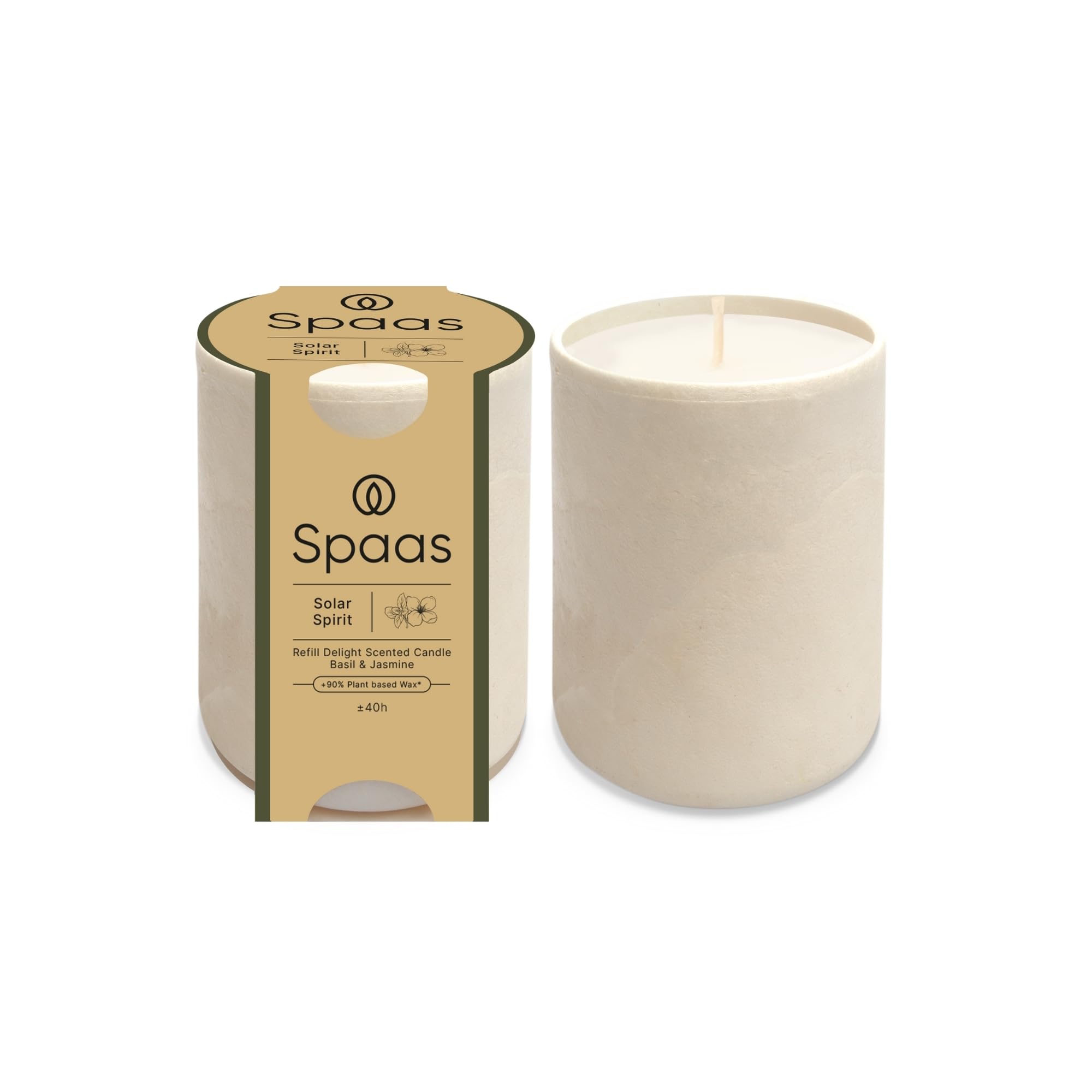 Spaas Refill Delight Scented Candle, Solar Spirit, Ivory