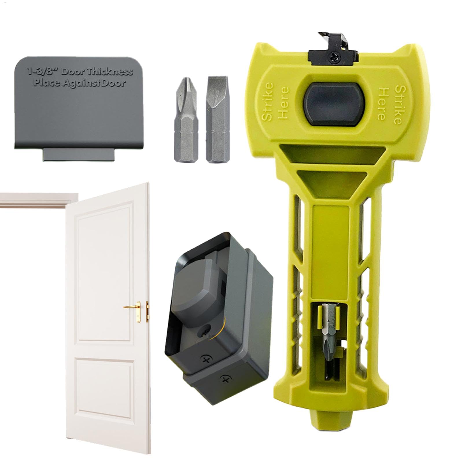 Kit de instalación de cerradura de puerta y herramientas para pomos de precisión portátil