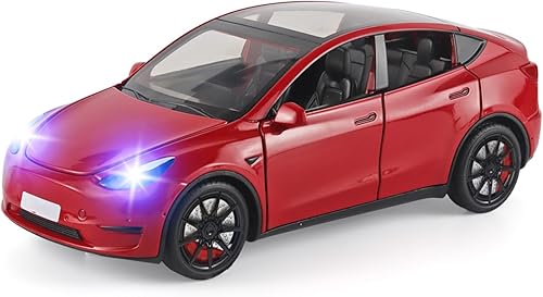 Miniatura 7 de OANMYJJO Toy Cars Y 124 Zinc Alloy Diecast Metal Model Car, Pull Back Toy Model with Light and Music, Suitable for Children Aged 3 and Above as