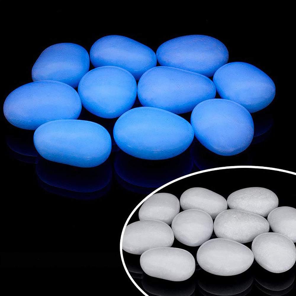 ProCart Glow in the dark big pebbles, blue light diameter 4 cm, 10