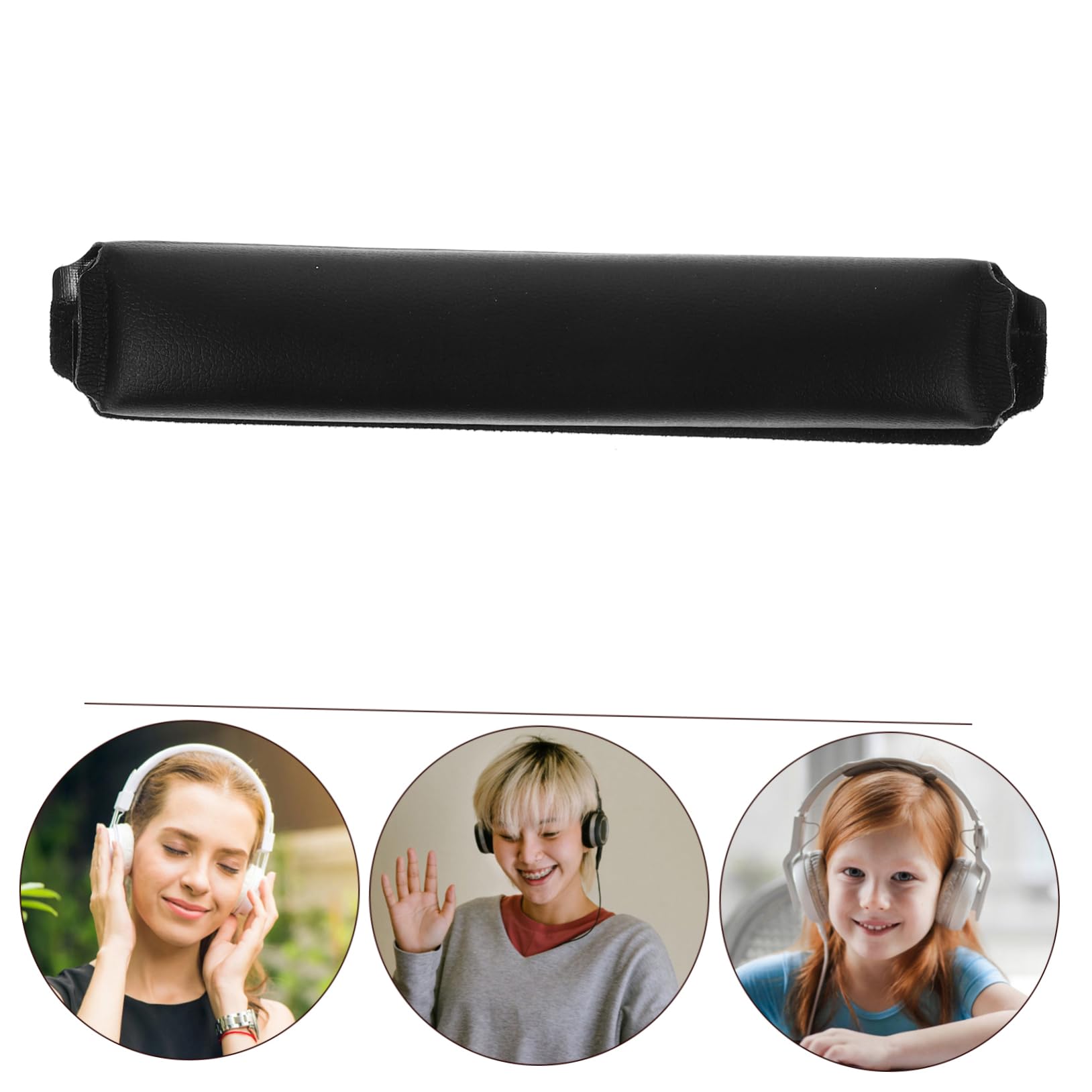 SHINEOFI 5 Piezas Cubierta de Diadema para Auriculares Protector de Almohadilla Accesorio de Reemplazo Compatible con Material PU Elástico Lavable y de Instalar
