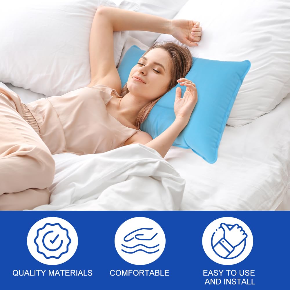 Almohadas Inflables de Viaje Ultraligeras 6 Piezas, Almohada Hinchable Camping (34x22 cm)