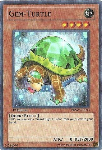 Yu-Gi-Oh! Gem-Turtle Super Rare Card - PHSW-EN093, Photon Shockwave 1st Edition, Trading Card Game