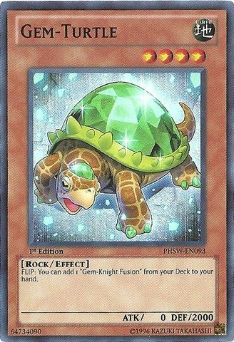 Yu-Gi-Oh! Gem-Turtle Trading Card – Photon Shockwave Set, Super Rare, Unlimited Edition (PHSW-EN093)