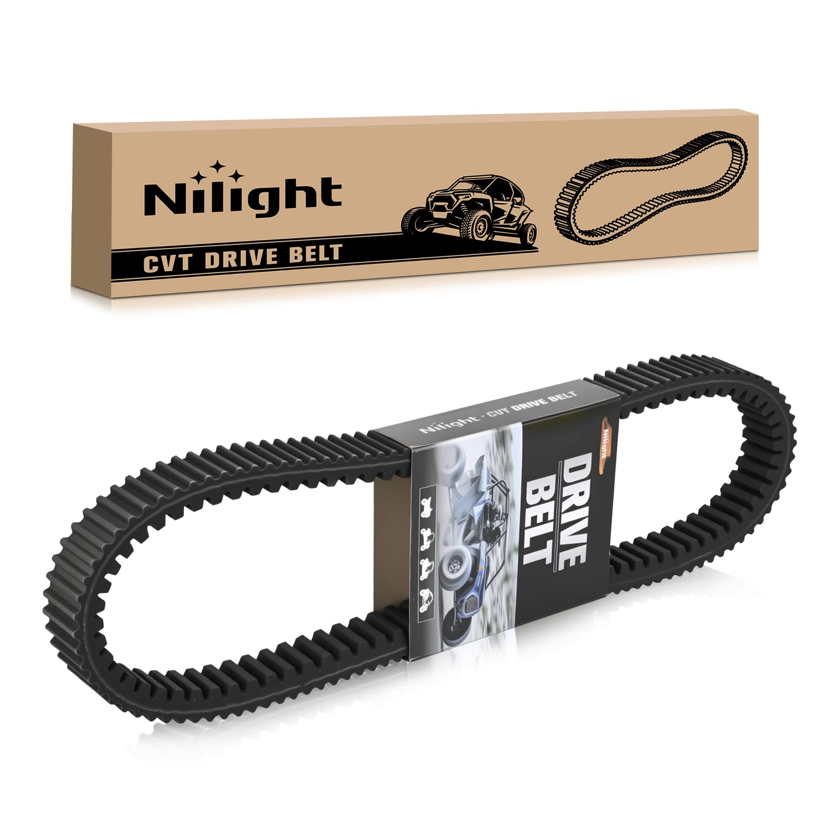 Nilight Courroie d'entraînement 3211196 Performance UTV compatible avec Polaris RZR XP 1000/XP 4 1000/General 1000 XP 2014-2023 Courroie robuste en aramide à 6 couches Remplace 3211196 3211172 3211142