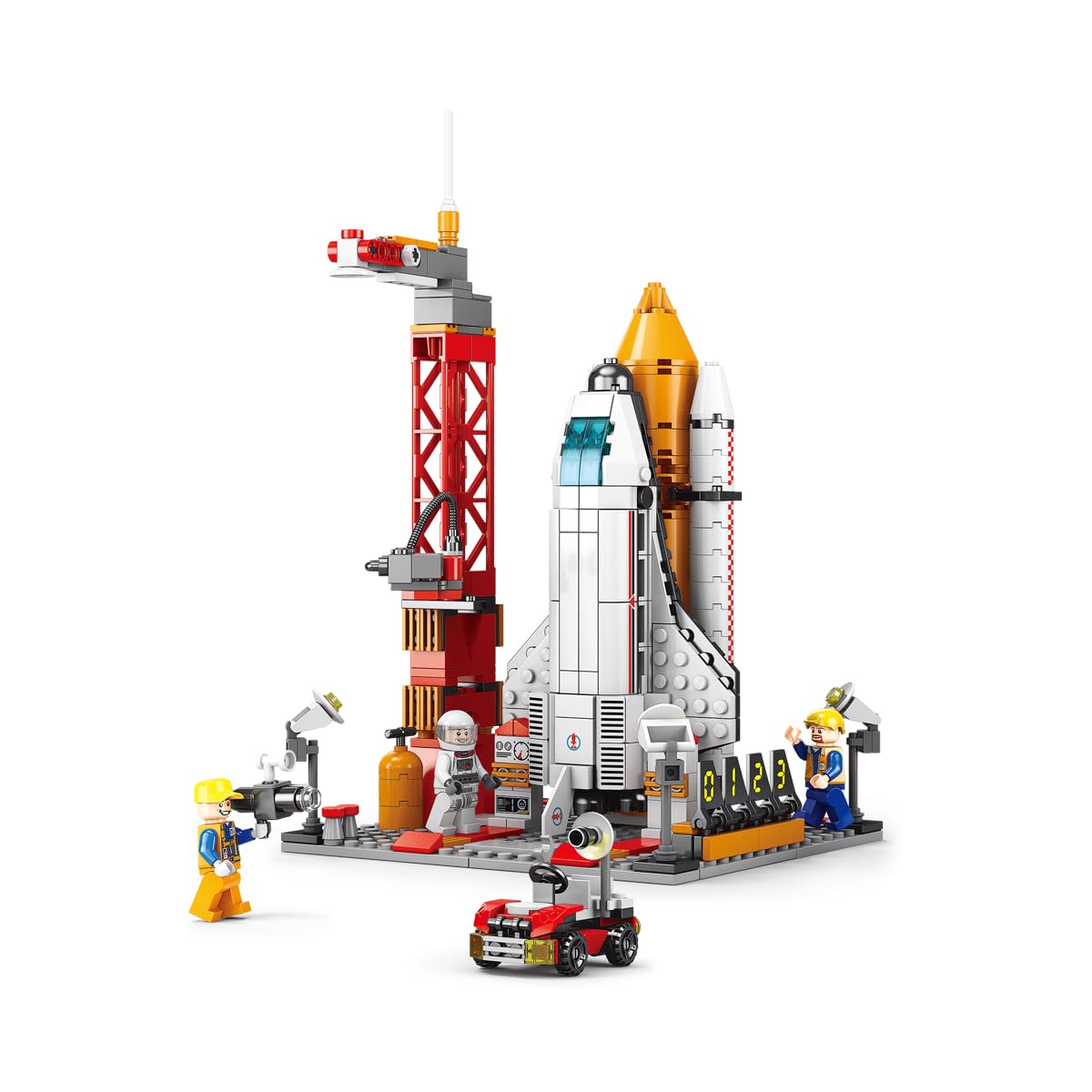 SKY LINE OCEAN Space Ship Exploration Rocket and Launcher Building Block Set Toys STEAM Aerospace Kit Model Gift for Birthday, Children's Day || 6 Months Structural Warranty-image-28