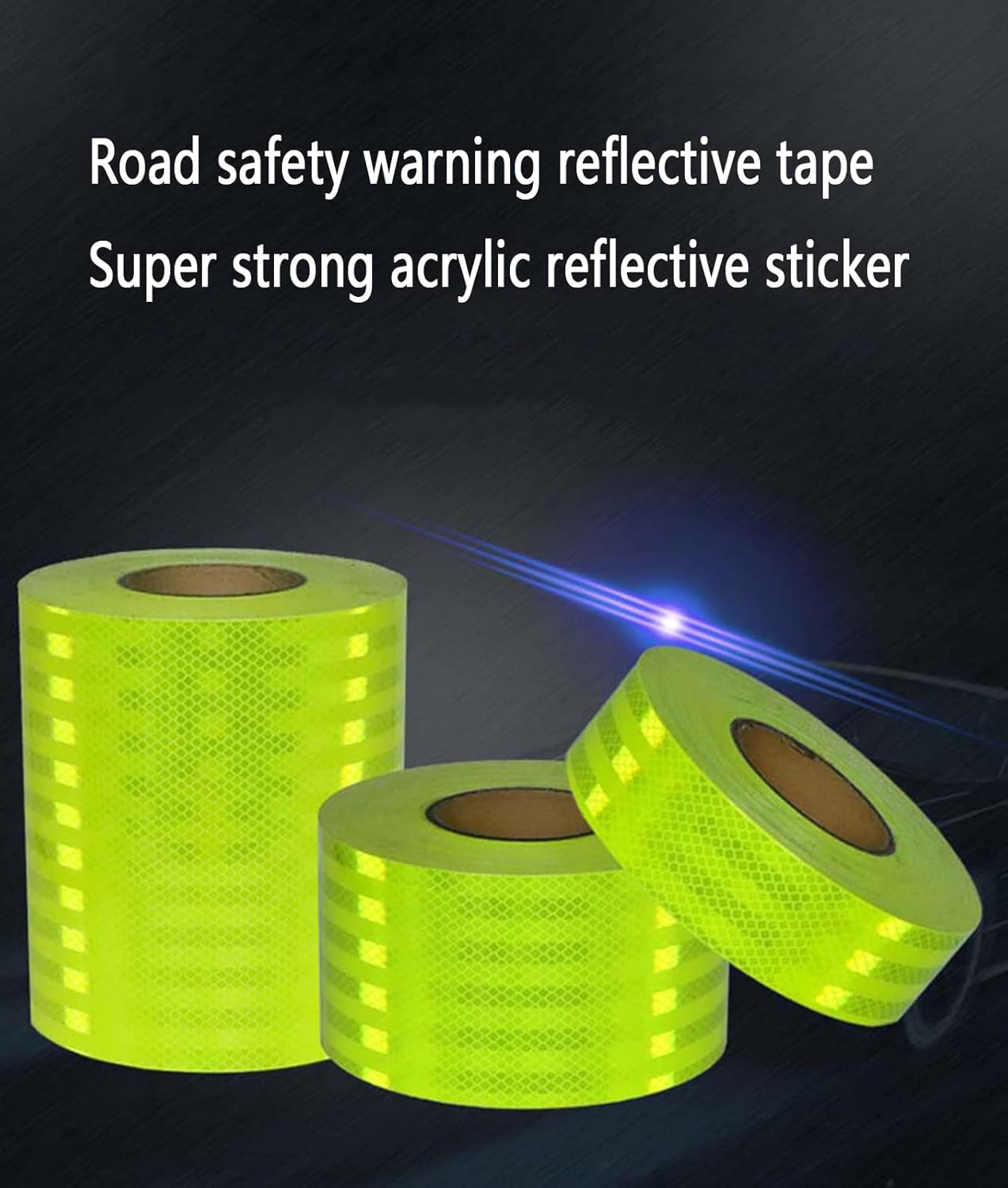 反射テープ10m防水反射テープ衣類用アクリル安全警告ステッカー粘着性蛍光グリーン