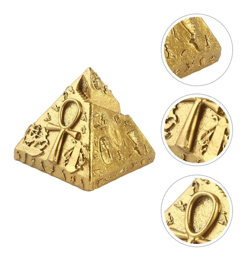 Statua d'arte Regali 2PCS Piramide Egiziana Modello Egitto Dei Piramide Figurine Resina Piramidi Egiziane Decorazione Ornamento Da Tavolo Figura Egitto Statua Antica Arte Modello di Costruzione