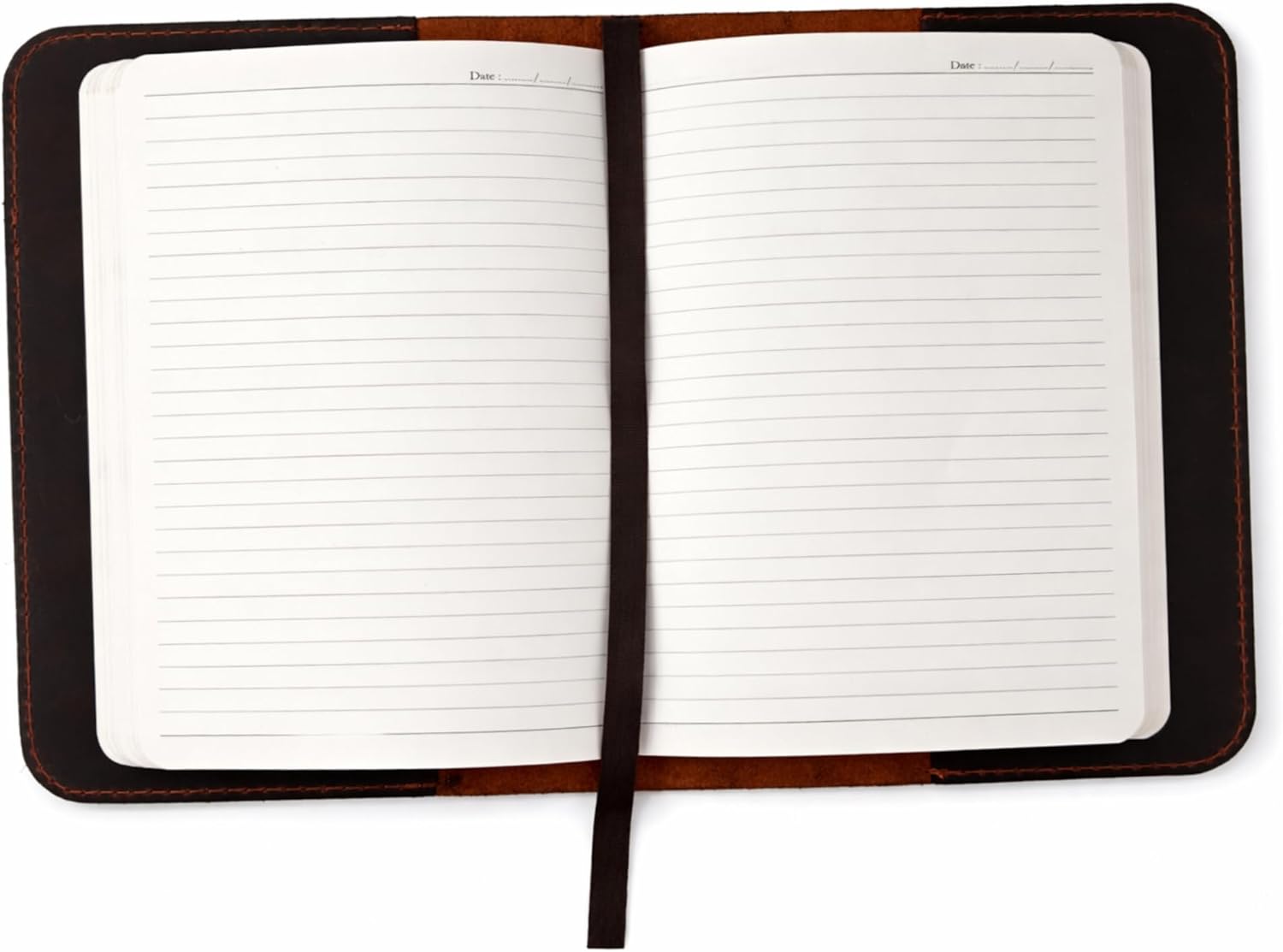 A5 Leather Journal Cover Refillable Notebook Cover, Full Grain Handmade Leather, Fits 5.75 x 8.25 in, Pen Holder Travel Diary Cover for Men & Women, Brown, 9 x 6 Inches