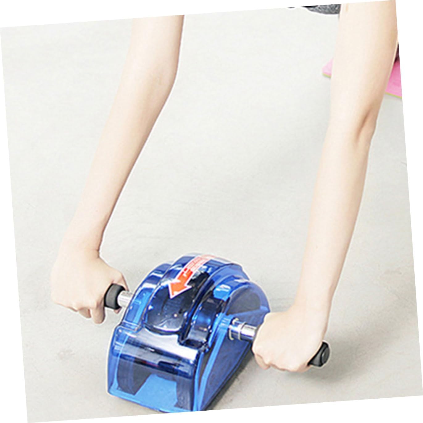 GARVALON Ab Roller Wheel Four-wheeled Abdominal Roller with Gear Elastic Core Training Equipment for Home Workout Exercise