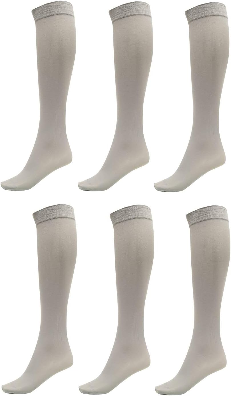 Womens Socks (6 Pack) - Socks for Women Size 9-11 - Silky Thigh High Socks - Trouser Socks for Women - Nylon Socks for Women