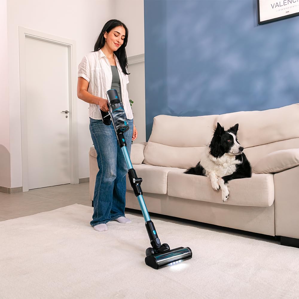 Cecotec Aspiradora Escoba sin Cable Conga Rockstar 3500 Storm Pet Flex. 500W, 150AW, Autonomía 70mins en Modo Eco, Cepillo Antienredos, Tubo Flexible, Cepillo Animales, Accesorios Muebles y Esquinas