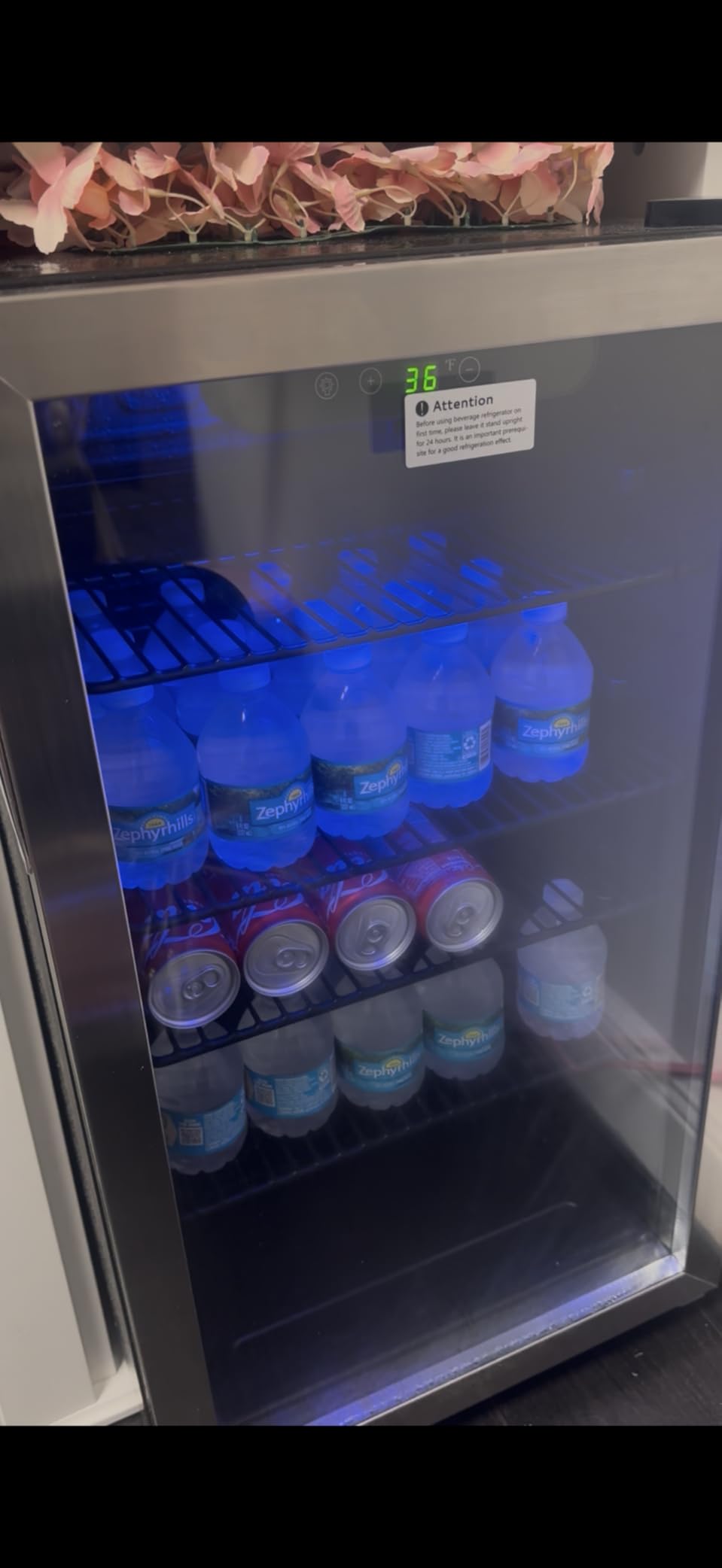Beverage Refrigerator Cooler - 126 Can Mini Fridge with Glass Door for Soda Beer. Wine. Beverage Cooler for Home. Office. Bar with Adjustable Removable Shelves. Black photo review