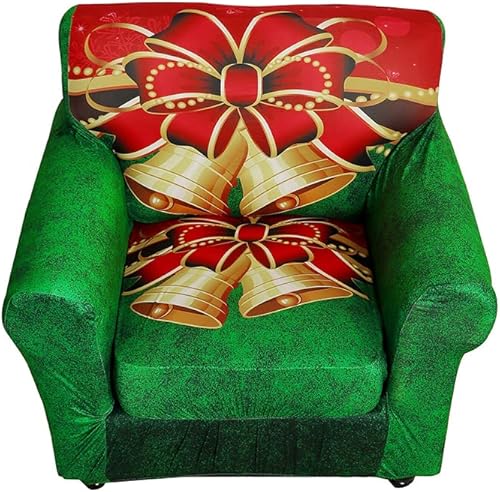 Fundas elásticas para sofá biplaza de 3 piezas, con estampado, para sala de estar, protector de muebles con base, más 2 fundas de cojín de asiento