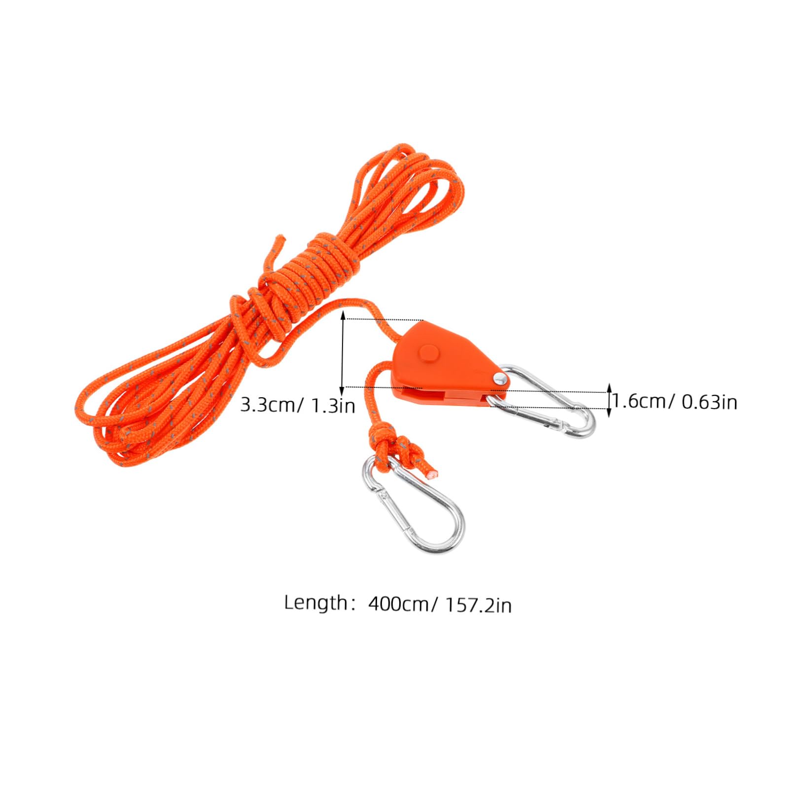 BESPORTBLE 2 Pack Heavy Duty Rope Hanger Reflective Camping Ropes Grow Tent Hanger Led Grow Light Ratchet for Outdoor Indoor Use