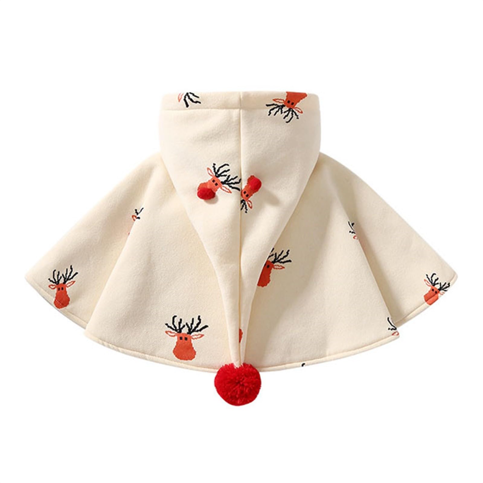 Generisch trajes de Navidad para bebé niña terciopelo capucha poncho rojo abrigo chaqueta s top mujer