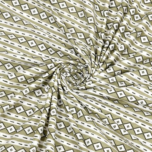 Image of BLOCKS OF INDIA Hand Block Printed 200 TC Cotton Super King Size Bedsheet (Green LINE)